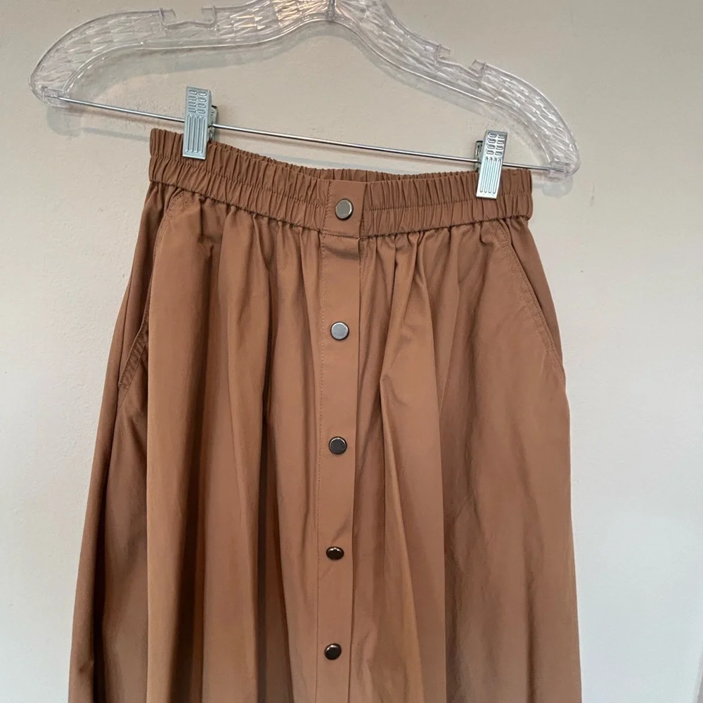 Zara Brown A-Line Skirt with Buttons Medium - Picture 2 of 4
